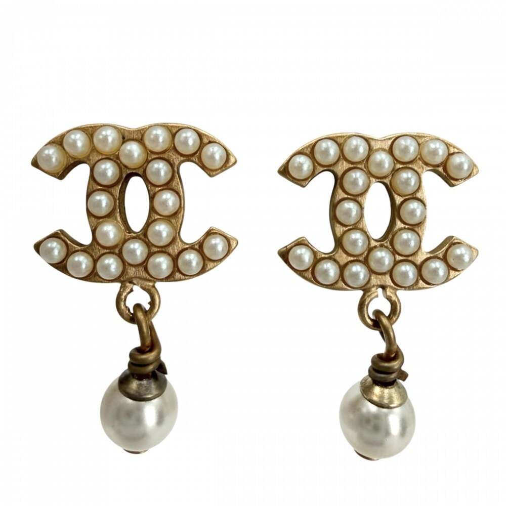 Chanel Cc Logo Earrings Metal #347234C94B